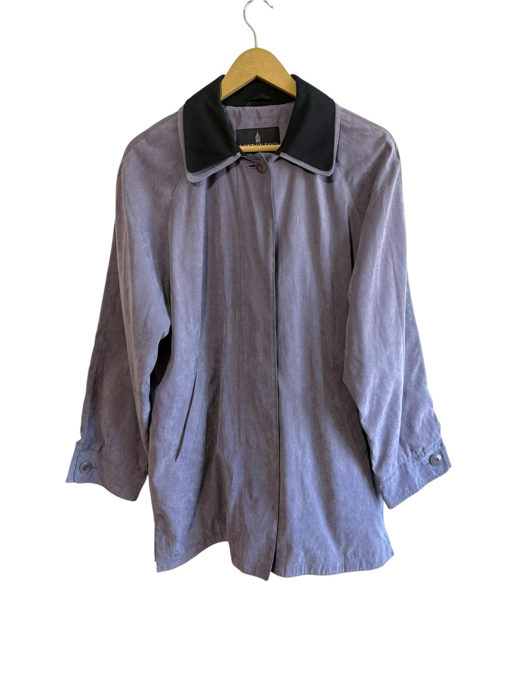 London Fog Size Medium Purple Faux Suede Chore Jacket Barn Country‎ Western